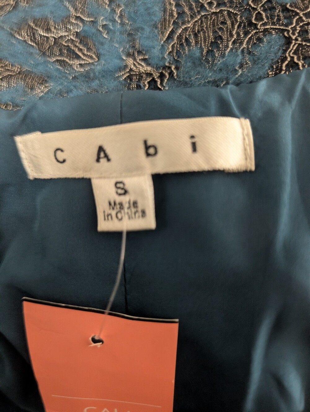 CAbi Teal and Gold Women's Jacket - Picture 7 of 9